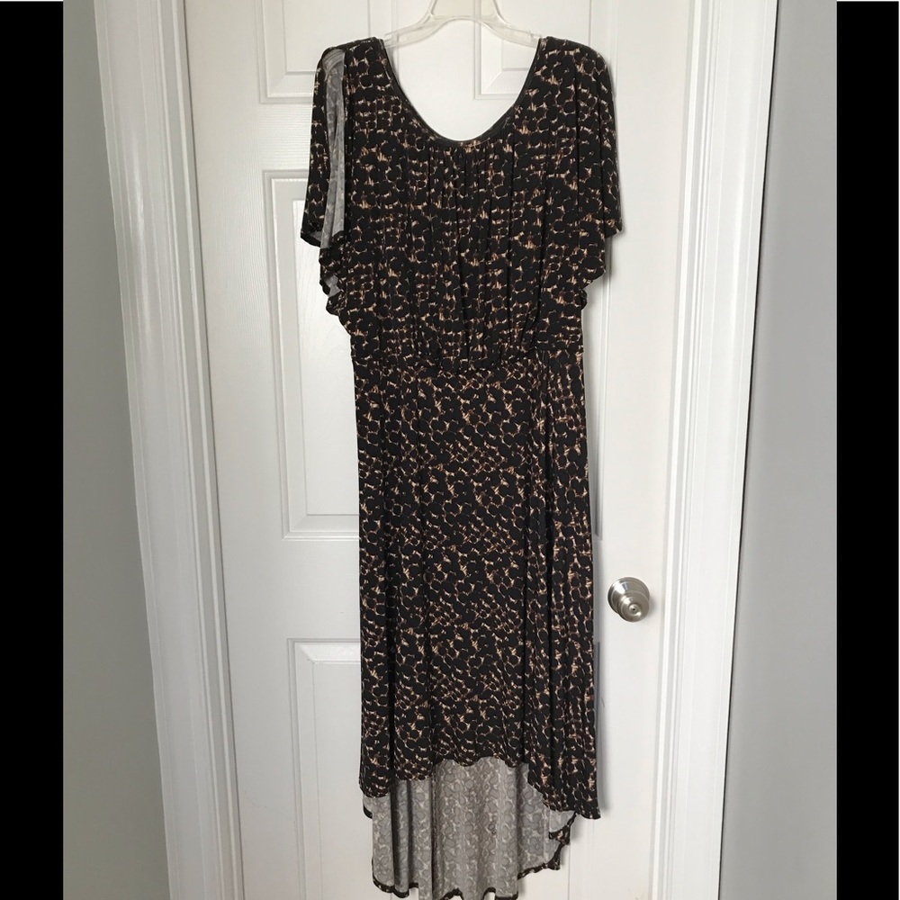 High low leopard print dress